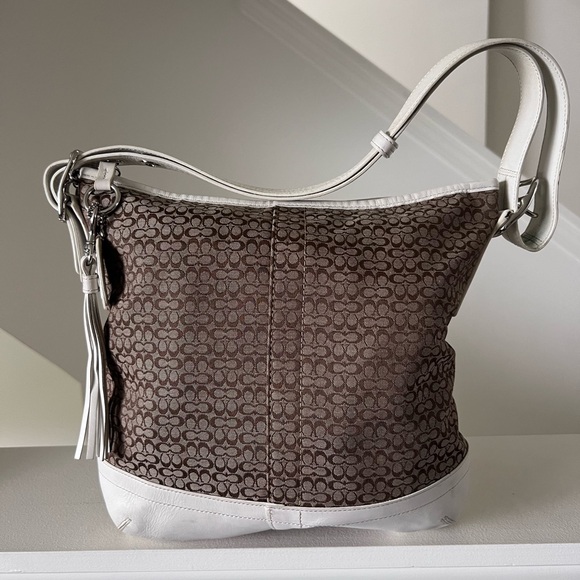 Coach Signature Jacquard Slim Bag - Picture 1 of 15